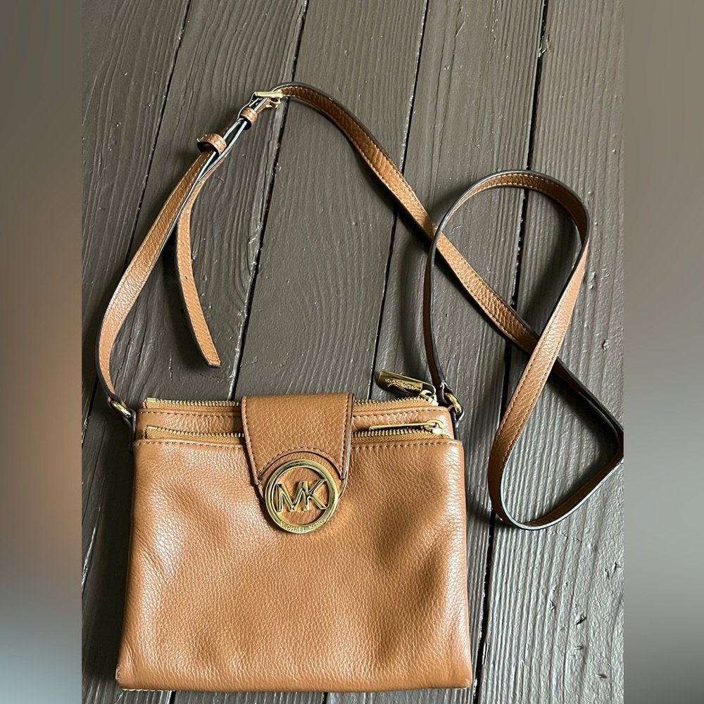 Brown Michael kors cross body purse
